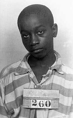 George Stinney Jr, 14-year-old boy wrongfully executed in 1944, South Carolina.